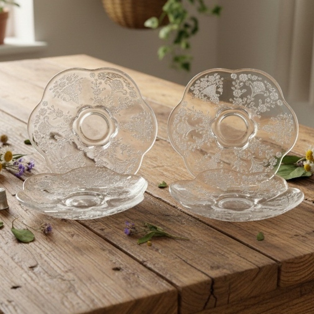 Duncan & Miller First Love Luncheon Plates, Set of 4,‎ Mid-Century Dinnerware